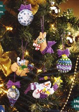 Janlynn Counted Cross Stitch Frosty's Ornament Collection, NEW