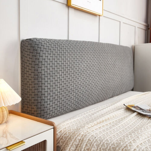 Knitting Jacquard Bed Headboard Elastic Cover Soft Slipcover Dustproof for Bed - Picture 15 of 15
