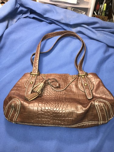 Vintage NINE & COMPANY Faux Alligator Leather CROSSBODY Hand Bag Purse - Picture 3 of 10