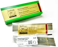 Antilope Jewelers Saw Blades #3/0 Jewelry Making Pack of 144 pcs. Made in German