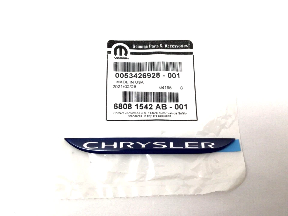 2011-2020 Chrysler передняя решетка крылатая победа инкрустация эмблема новый OEM 68081542AB - Изображение 2 из 4