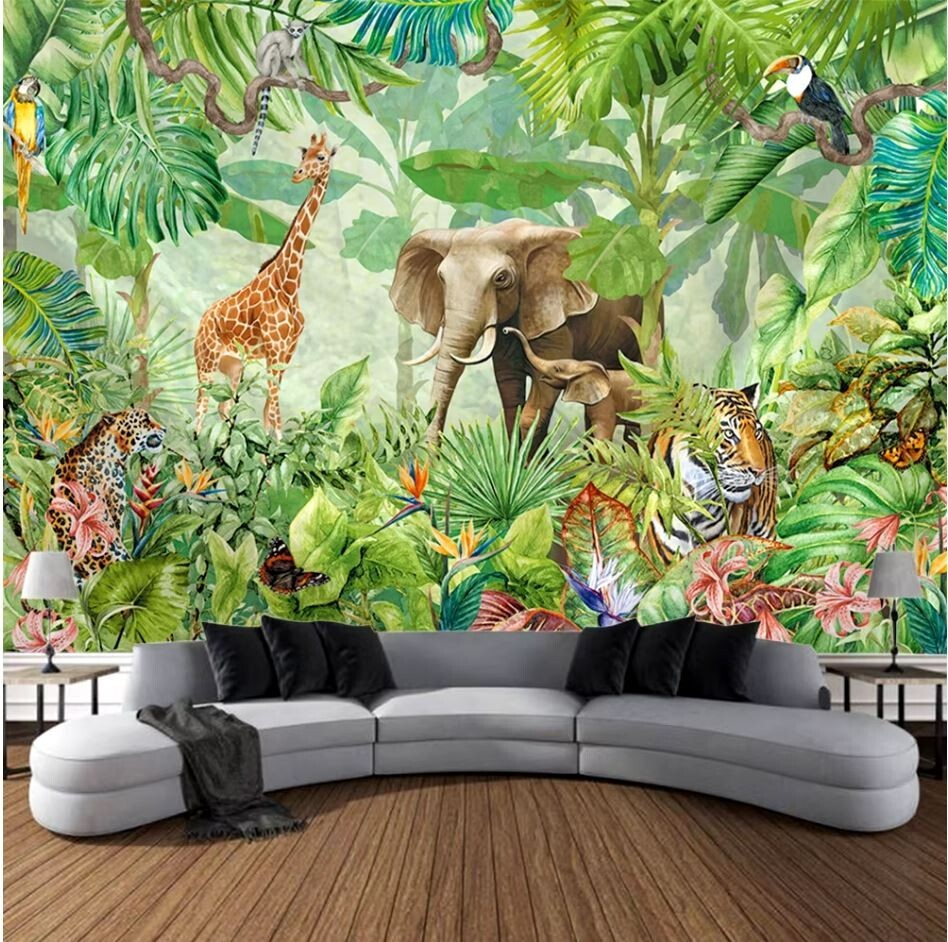 Animals flowers birds forest tapestry  room Art Nature wall tapestry mandala