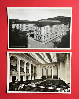 2 x Foto AK TÜBINGEN um 1930 Universität mit neuer Aula Innenansicht    ( 48703