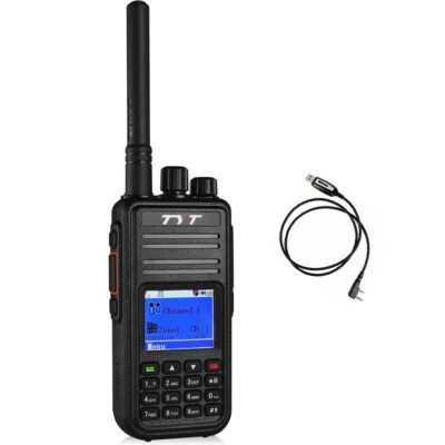 TYT MD-UV380 Walkie Talkie Dual Band DMR Two Way Radio with Programming Cable