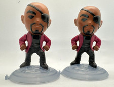 The Marvels Nick Fury 2023 McDonalds Happy Meal Toy Lot of 2 Comic Figurine
