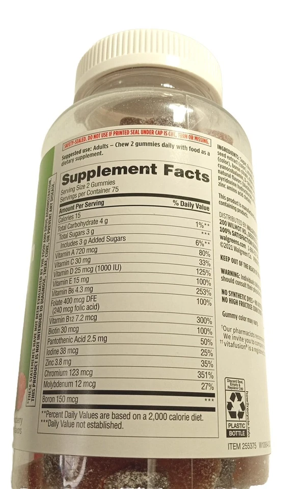 Gomitas multivitamínicas multivitamínicas para hombres para adultos suplemento dietético de 150 quilates Foto 3 de 3