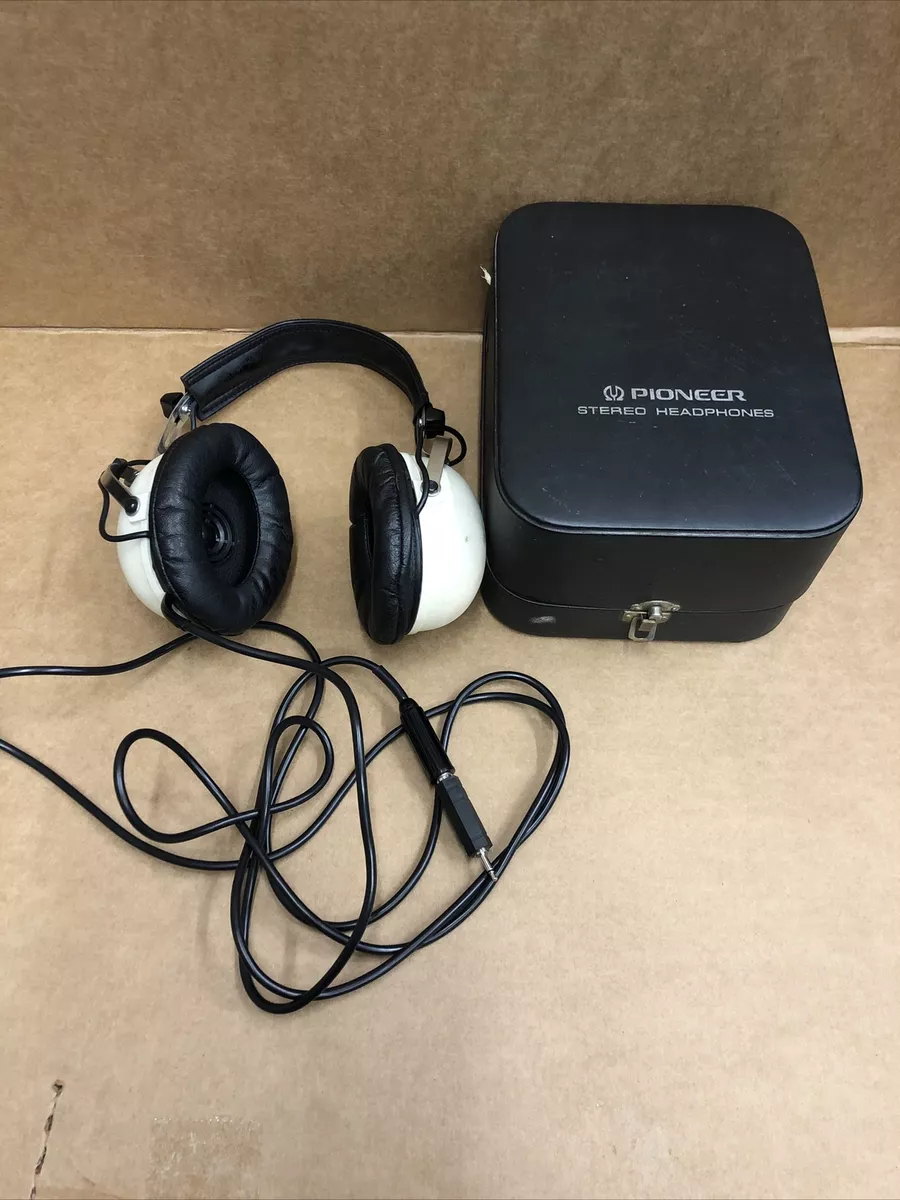 VINTAGE 1970 S PIONEER SE 20A 8 OHM STEREO WHITE HEADPHONES TESTED