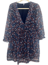 Urban Outfitters UO Cheetah Print Chiffon Mini Sz Medium Dress