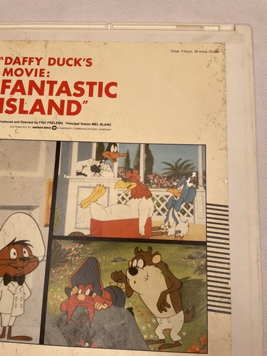 Vintage CED Movie Daffy Duck Fantastic Island Videodisc Warner Home Video Disk - Photo 9/11
