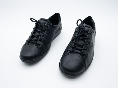 ecco Soft 2.0 Damen Sneaker Schnürschuh Halbschuh schwarz Gr 37 Art 19106-98