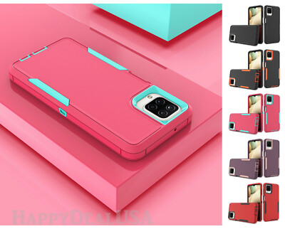 For SAMSUNG Galaxy A12 Heavy Duty Shock Proof Dual Layer Rugged Cover  Case
