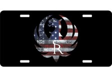 Ruger Riveted U.S.A. Flag American Flag Aluminum License Plate Made in USA