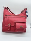 White Mountain Aspen Ladies Red Leather Handbag With Pockets