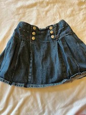 Gymboree School Girls Rock size 7 pleated denim skort GB 8