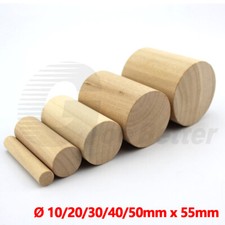 Ø 10-50mm Massivholz Kiefer Stäbe Zylinder Säulenrohlinge Holz Bastelbedarf DIY