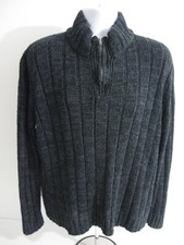 jumper easy premium size XL Chunky knit blue zip neck long sleeve