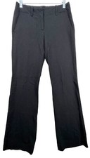 Vintage Theory Wool-Blend Pants Sz 0 Black Y2K Low Rise Wide Leg Pockets Stretch