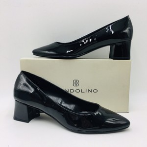 almond toe block heel pump