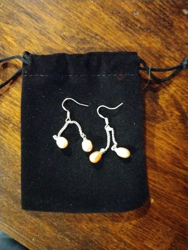 Saltwater Pearl Akoya Sterling Dangle Earrings - Beautiful