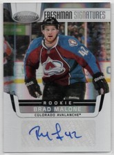 2011-12 Panini Certified Freshman Signatures Brad Malone RC #235 Avalanche Auto