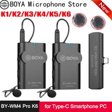 BOYA BY-WM4 Pro K6 Type-C 2.4G wireless Lavalier Microphone for Android iPhone