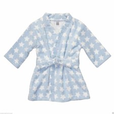 Carter's Little Layette Bath Robe  Blue  White  New With Tags