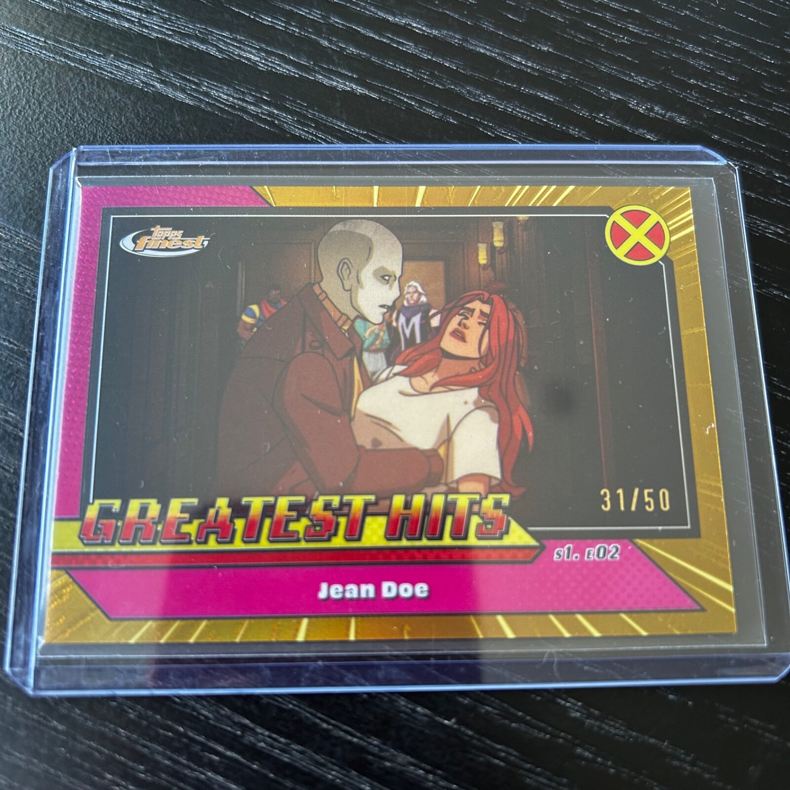 2025 Topps Finest X-Men '97 Jean Doe Greatest Hits Gold Refractor 35/50 #GH-5