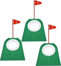 Golf Putting Cup with Flag Putting Aids Training Putt Hole Value 3 Pack