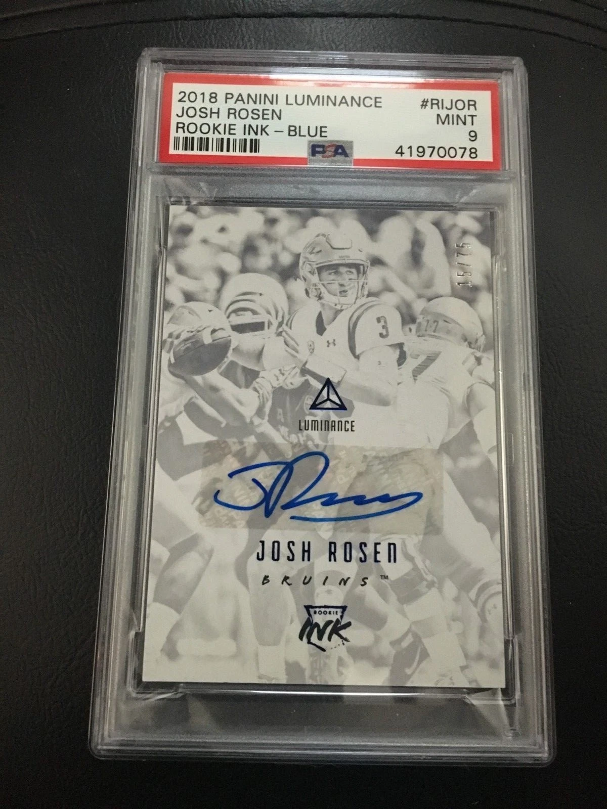 Josh Rosen Panini Luminance Rookie Ink #RIJOR Blue
