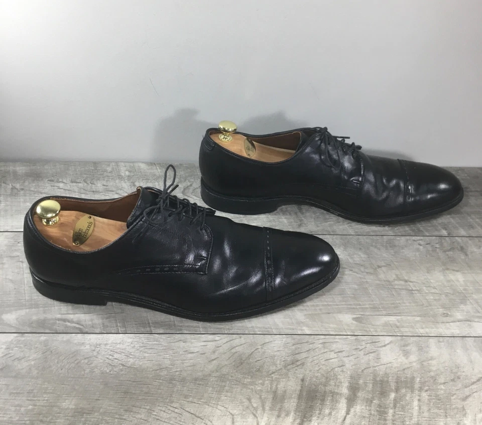 Hombres Allen Edmonds Madison Avenue Cuero Negro Oxfords Con Cordones Puntera Zapatos 14 Foto 2 de 4