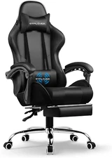 Gaming Chair, Computer Chair with Footrest and Lumbar Support, Height Adjustable