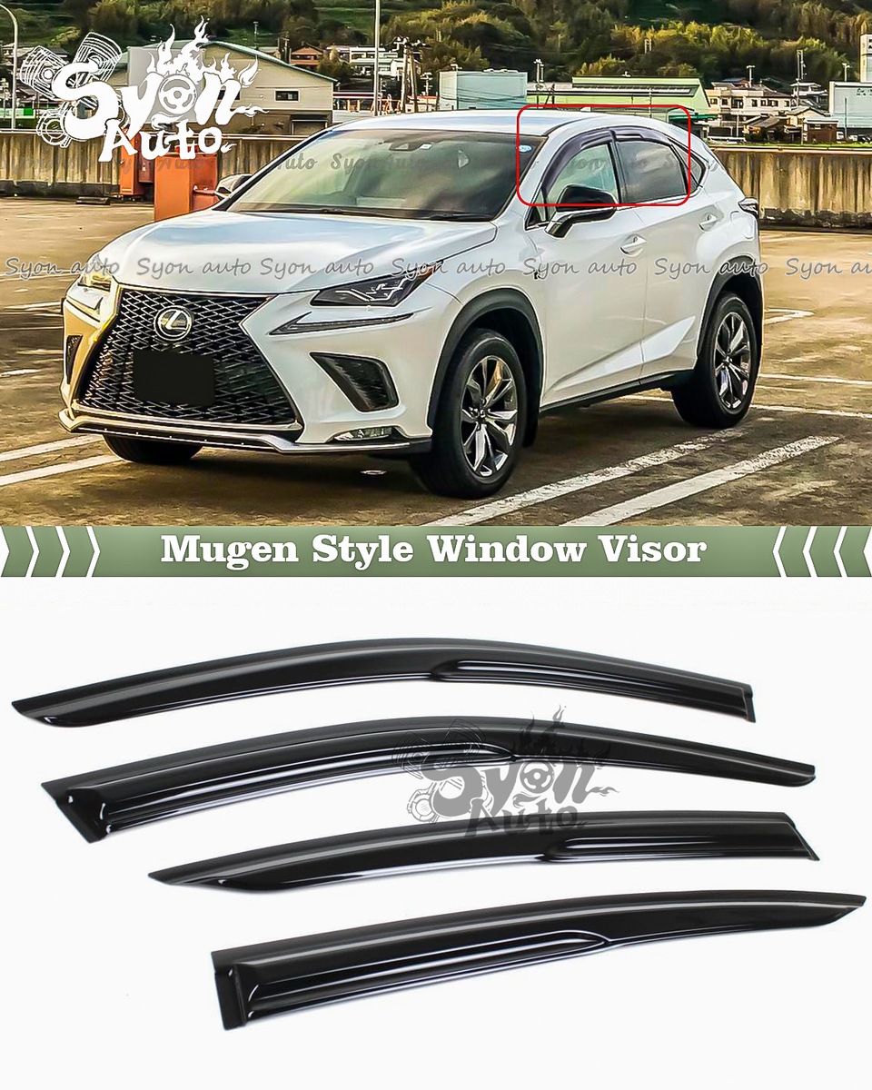 FITS 15-2025 LEXUS NX200t NX300h JDM 3D WAVY MUGEN STYLE WINDOW