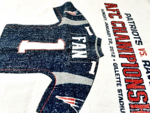 2012 New England Patriots vs Baltimore Ravens SGA Towel AFC Championship "A" 123 - Picture 9 of 11