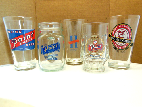 LOT OF 5 VINTAGE ASSORTED BRANDS, STYLES & SIZES BEER GLASSES & BEER MUGS - Picture 10 of 10