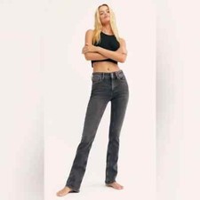We The Free Shayla Skinny Flare Jeans Black Wash NWT Size 27 Short