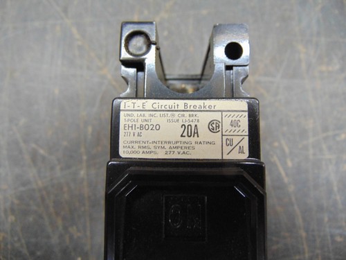 EH1-B020 Siemens ITE Circuit Breaker 1 Pole 20 Amp 277v - Picture 2 of 3