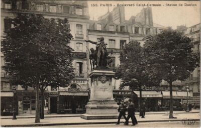 CPA PARIS 5e - Boulevard St-Germain - Statue de Danton (64888)