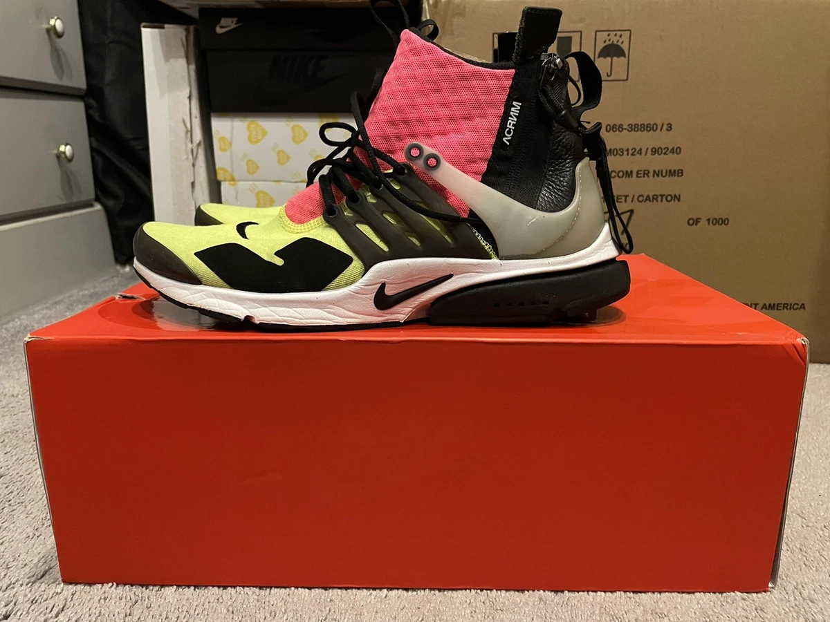 Nike Air Presto Mid Acronym Hot Lava Volt 844672 100 Size M 10 11