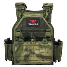 YAKEDA Tactical Vest Light Weight Quick Release Combat Plate Carrier 1000D Nylon