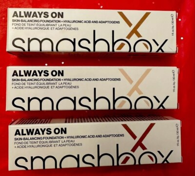 Smashbox Always on Skin-Balancing Foundation+ Hyaluronic Acid - 1.0 oz-BRAND NEW