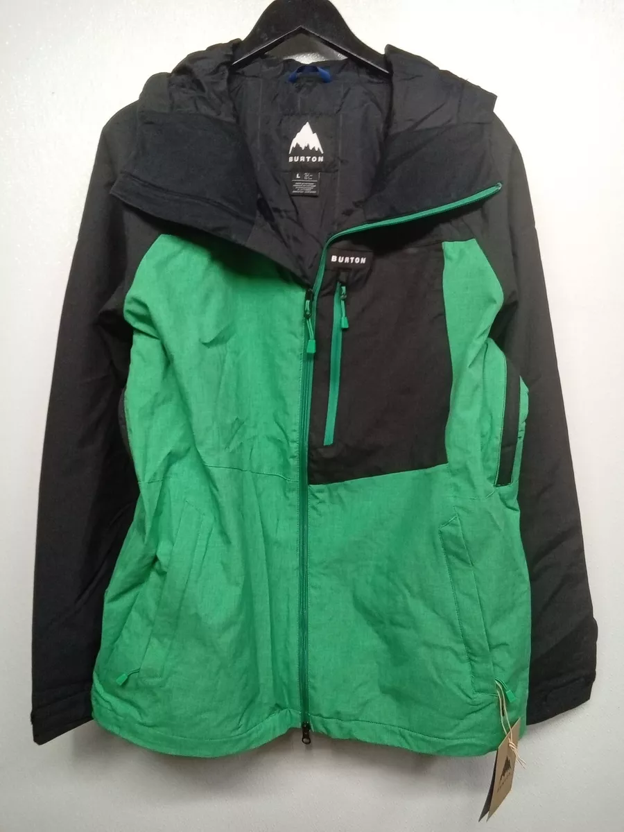 Burton Lodgepole 2L Snowboard Jacket | Mens LARGE | Clover Green Black #5A1B