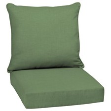 Moss Green 2 Piece Outdoor Pillow Set for Deep Seat Chairs 24x24 Inch