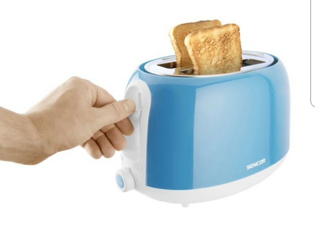 Sencor Toaster 2-Slice Bright Turquoise Anti Slip Heat Insulated Outer Case New