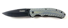 Tac-Force Evolution Spring Assisted 3.25" Black Stainless, G10 Blue/Green Handle