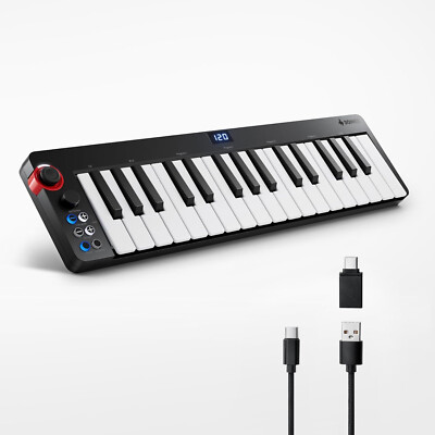   Donner N-32 USB MIDI Keyboard Controller 32 Key With Screen Joystick Sequencer
