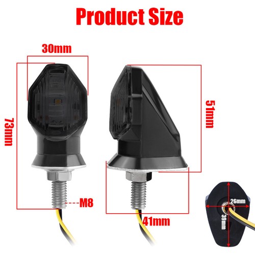 4X Motorcycle LED Turn Signals Blinker Lights For Honda Yamaha Suzuki Kawasaki - Picture 6 of 12