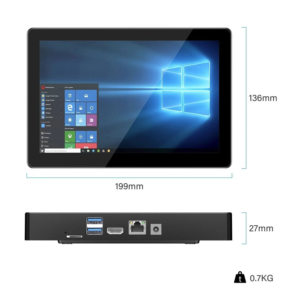 8'' Touch Tablet Intel N4200 4GB RAM 64GB eMMC Windows 10 Tablets PC Bluetooth - Image 4 of 4