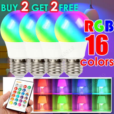 E27 RGB LED Light Bulb 16 Color Changing Magic RGBW Lamp Remote Control Colorful