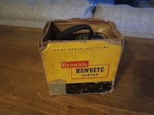 1950s Kodak Brownie HAWKEYE CAMERA w/original Box. Shutter Fires No Film VTG