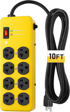 Heavy Duty Power Strip 20Amp,Metal Power Strip with Surge Protection,12 Gauge 10